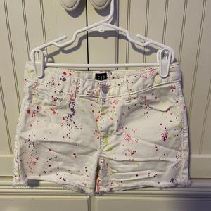 Girl’s Gap denim white shortie shorts